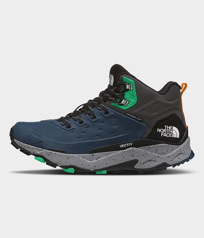 Botas The North Face Hombre Azules Vectiv Exploris Mid Futurelight™ Cuero 98620GPHS